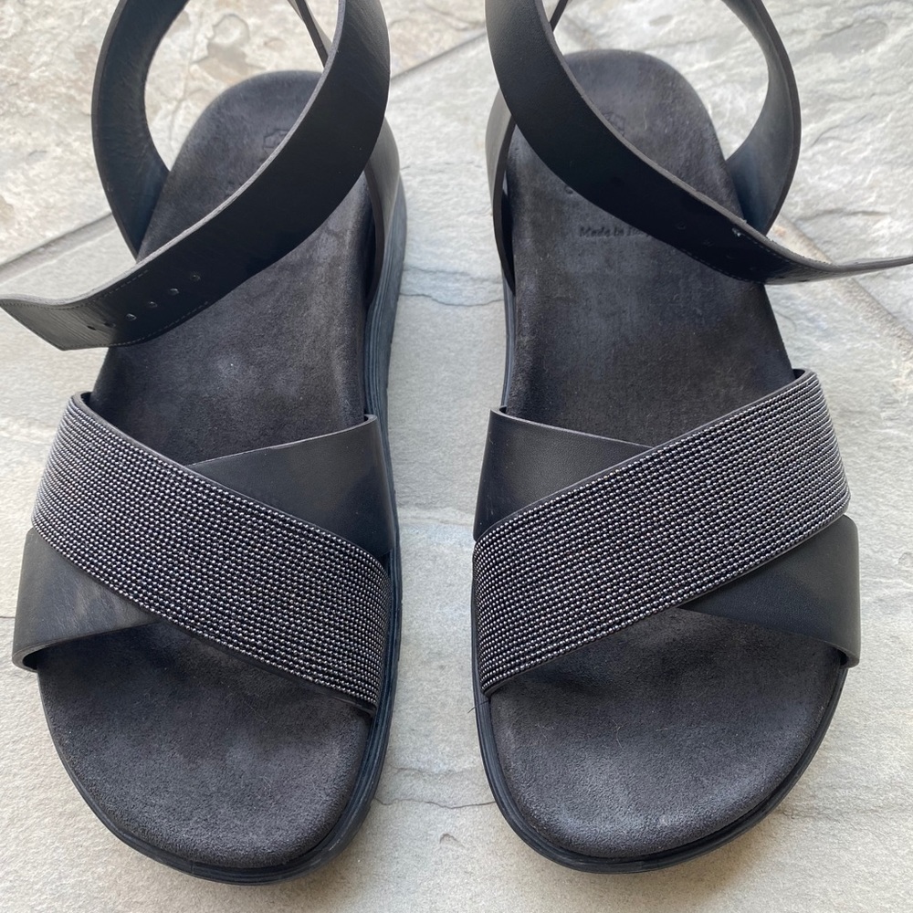 BRUNELLO CUCINELLI crisscross sandals